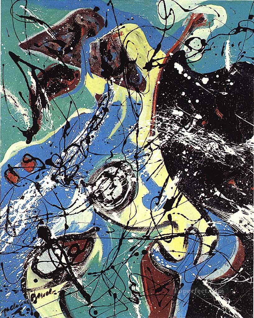 Waterbirds Jackson Pollock Oil Paintings